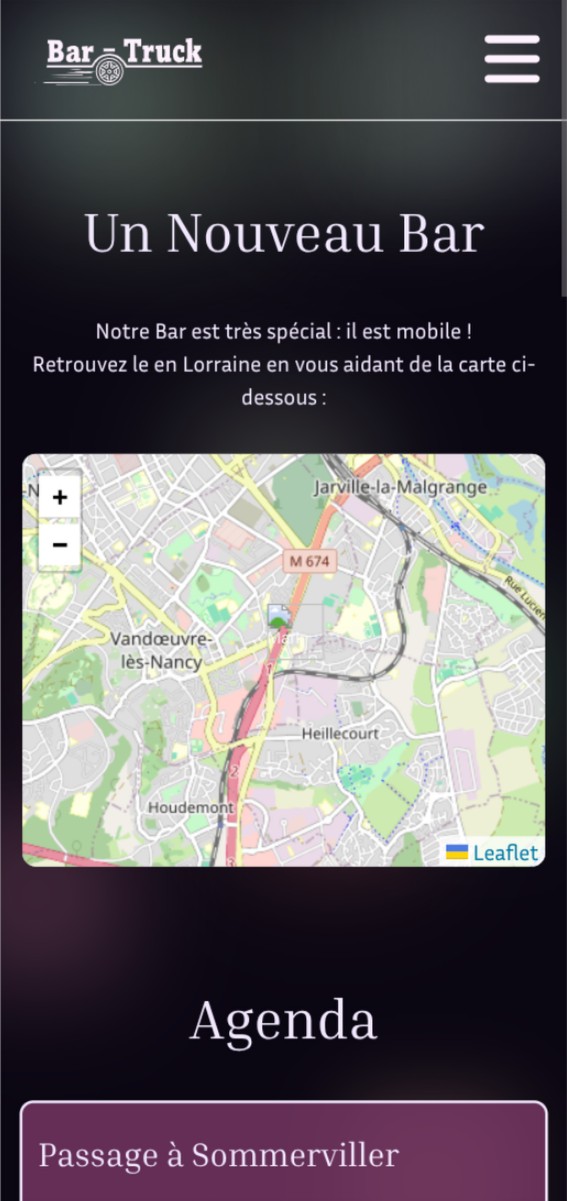 Capture d'écran du site bar-truck-nancy.fr